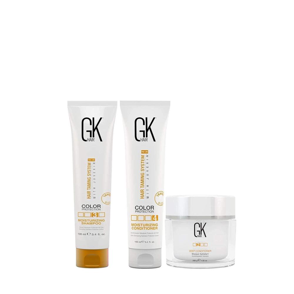 image:imageGK HAIR Global Keratin Moisturizing Shampoo and Conditioner Set 100ml Deep Conditioner Masque 200g75oz Dry Damage Hair Conditioning