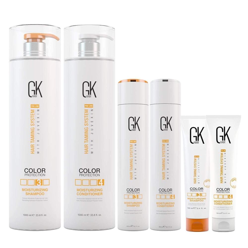 image:imageGK HAIR Global Keratin Moisturizing Shampoo and Conditioner Set 100ml 300ml 1000ml for Color Treated Dry Damage Curly Frizzy Thinning Hair