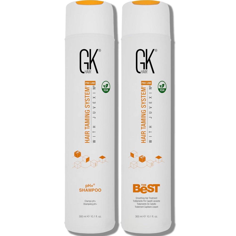 image:imageGK HAIR Global Keratin Professional Brazilian Keratin Hair Treatment Kit 100ml34 Fl Oz With PH shampoo The Best Smoothing amp Strengthening to make Hair Healthy Formaldehyde free Sulfatefree101 Fl Oz Vegan Treatment with PH Shampoo