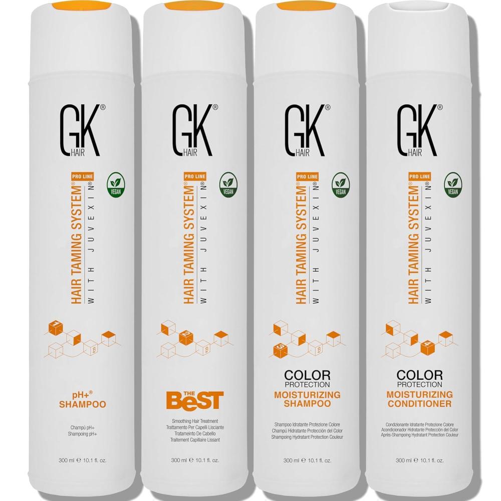 image:imageGK HAIR Global Keratin Professional Brazilian Keratin Hair Treatment Kit 100ml34 Fl Oz With PH shampoo The Best Smoothing amp Strengthening to make Hair Healthy Formaldehyde free Sulfatefree101 Fl Oz The Best Kit