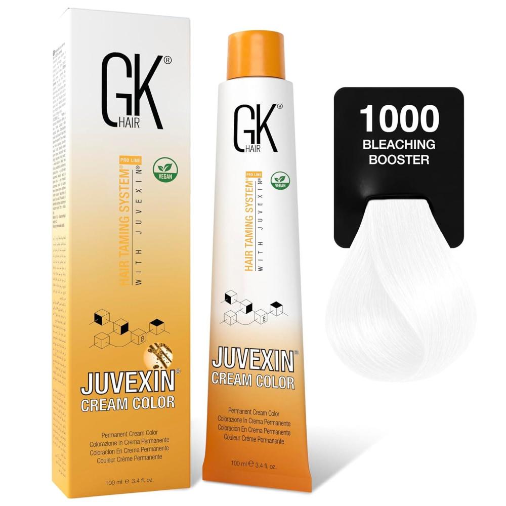 image:imageGK HAIR Global Keratin Professional Hair Color Cream Tube 34 Fl Oz100ml Nourishing amp Cleansing Colors for Styling High Performance Long Lasting Permanent Natural Toner DyeSuperLighteners 1000 Bleaching Booster