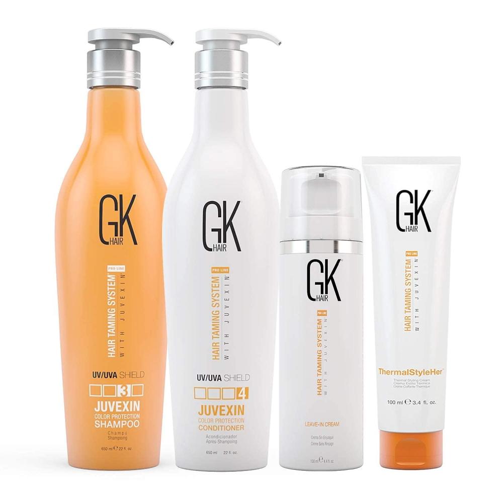 image:imageGK HAIR Global Keratin Shield Shampoo and Conditioner 650ml22oz ThermalStyleHer 100ml34oz Leave in Conditioner Cream 130ml