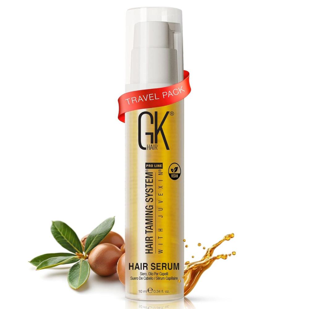 image:imageGK HAIR Oil Argan Oil Hair Serum For Frizzy And Damaged Hair Perfect For KeratinFrizzy Curly Dry amp Damaged endsAdds Shine and SmoothsParabenPhthalate and Sulfate Free 34 oz034 Fl Oz 10ml