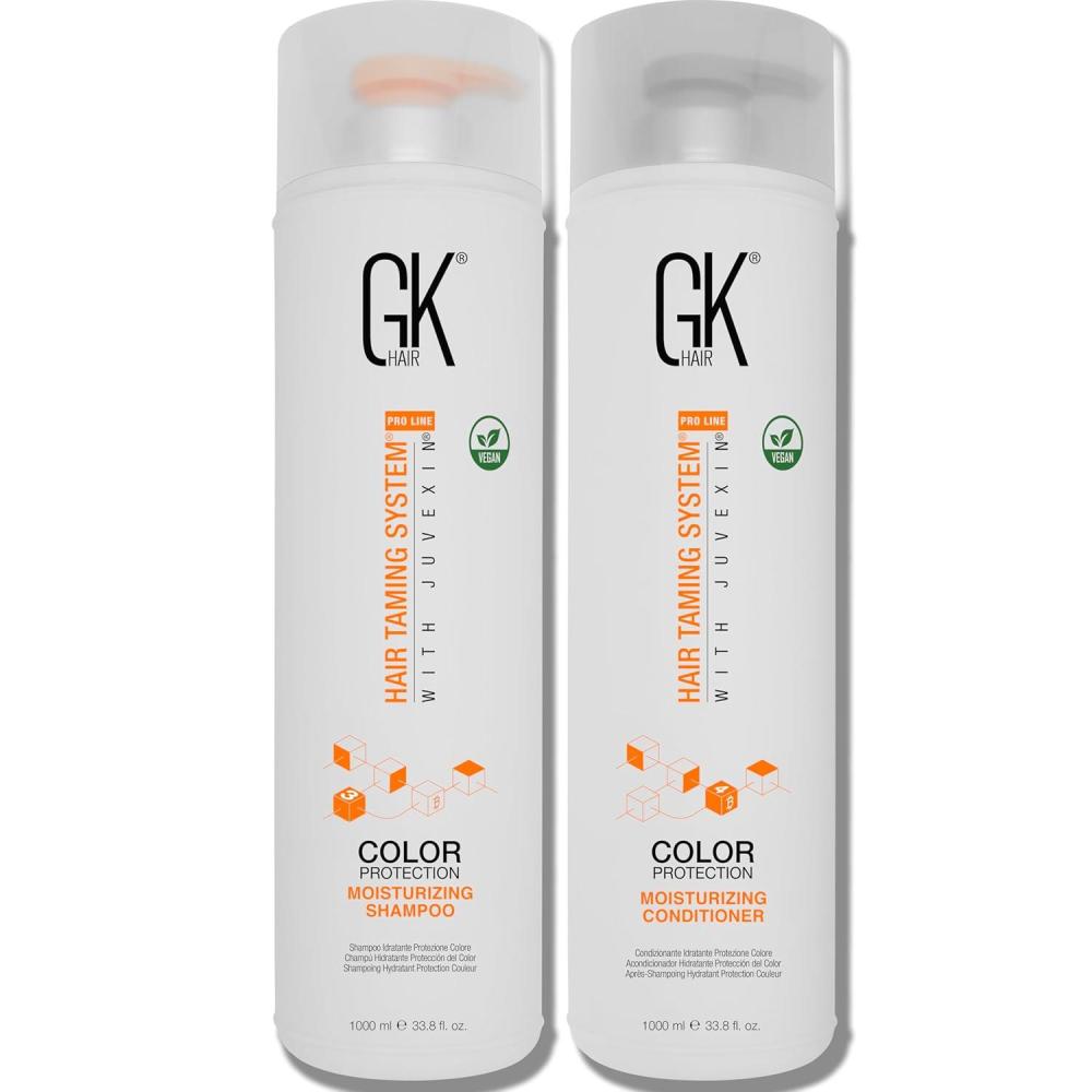 image:imageGK HAIR Travel Size Shampoo Conditioner set Curly Hair Shampoo amp Conditioner For Color Protection Made with Aloe vera Parki Butter Free of Parabens Phthalates Sulfate Free 34 Fl Oz338 Fl Oz