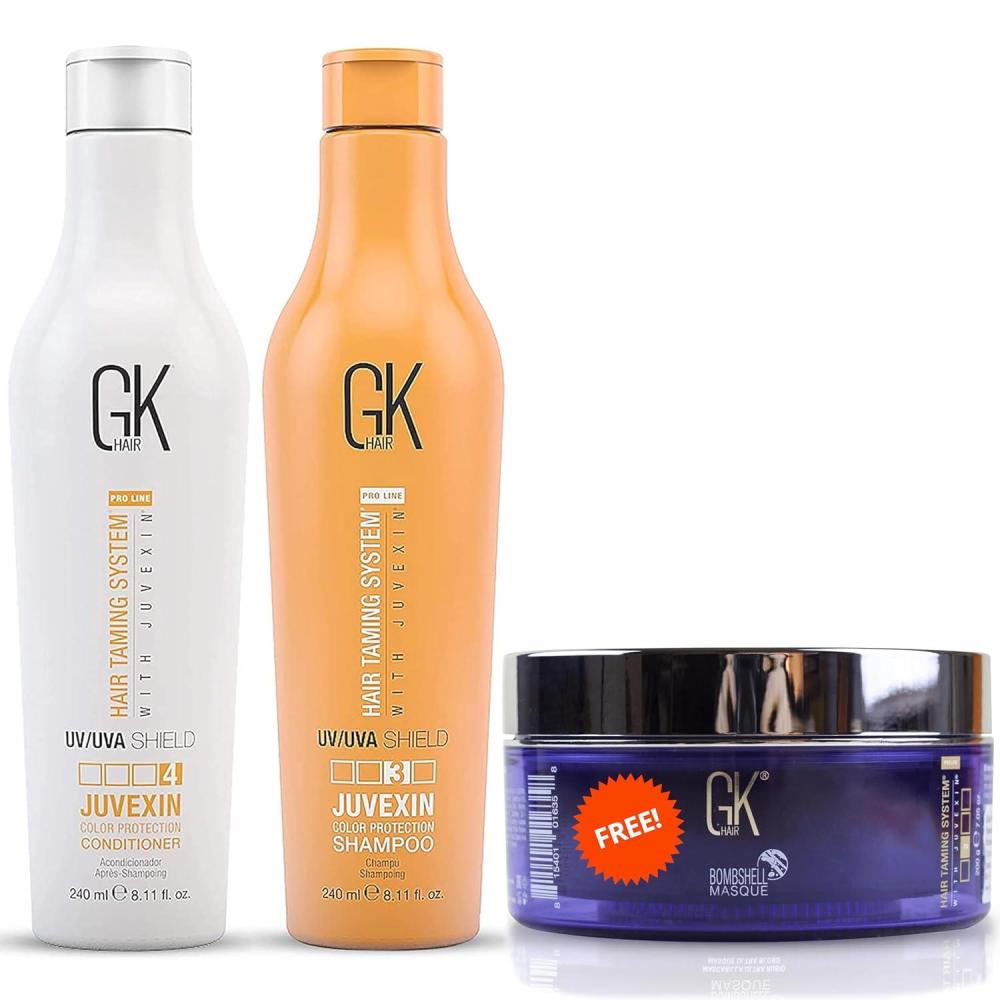 image:imageGK HAIR UVUVA Shield Shampoo Conditioner Set 240ml with Lavender Bombshell Masque 200g  Ultimate Hair Protection amp Nourishment