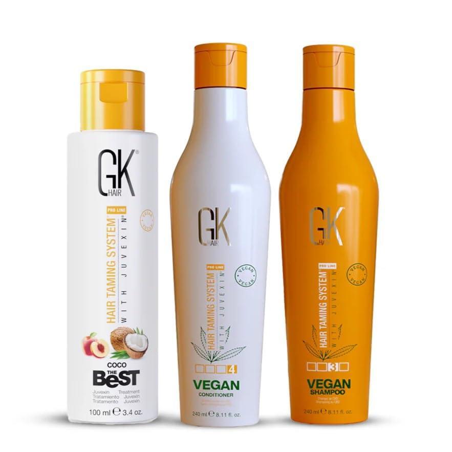 image:imageGK HAIR Vegan Shampoo Conditioner Duo 811 fl oz with The Best Coco 34 fl oz Hydrating ColorSafe Hair Care Set for Moisture Shine and Frizz Control Ideal Kit