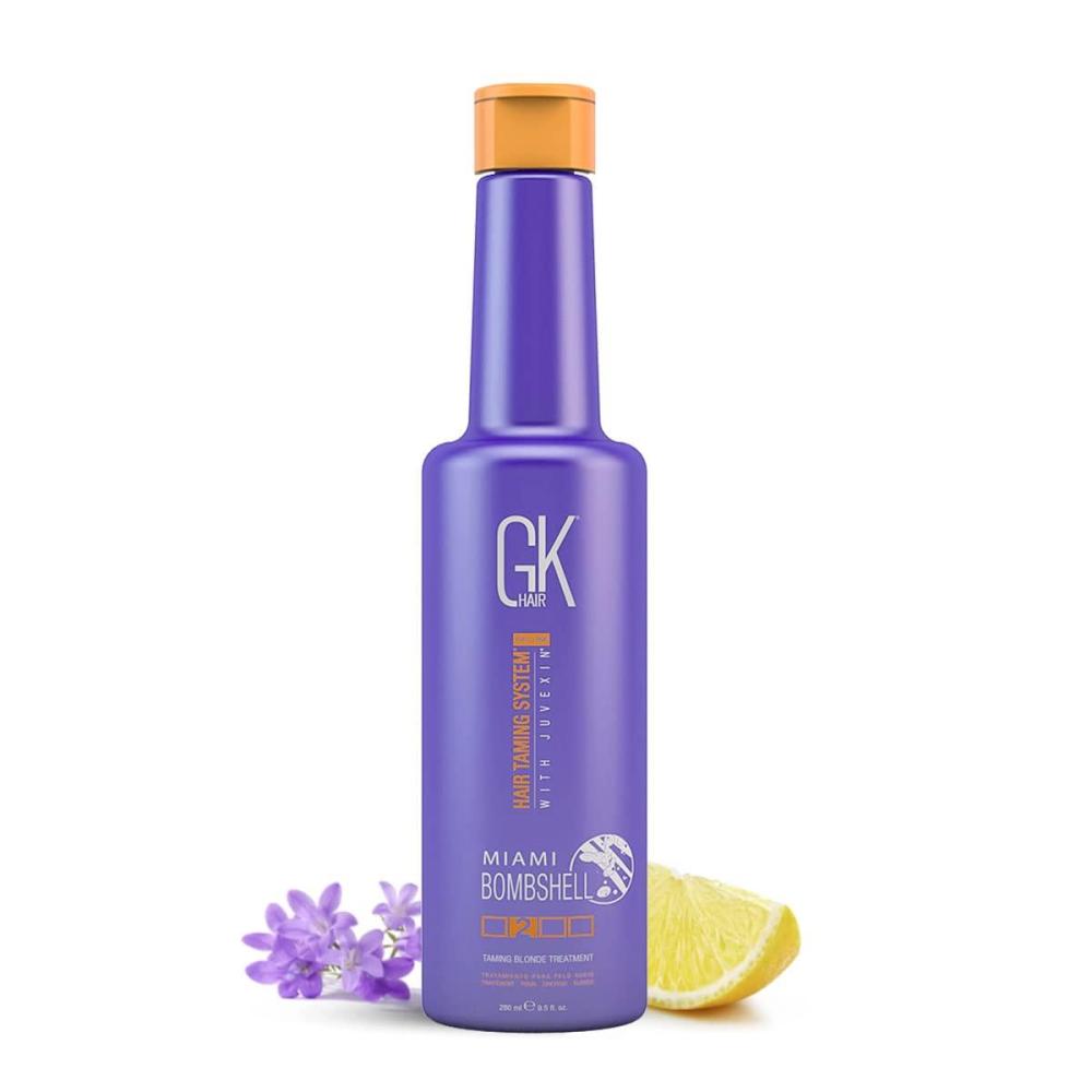 image:imageGK Hair Global Keratin Silver Bombshell Purple Shampoo 280ml For Blonde Platinum Ash Silver amp Gray Hair Moisturizes Dry amp Damaged Removes Yellow Brassy Tones