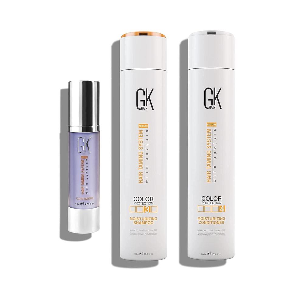 image:imageGK Hair Moisturizing Shampoo and Conditioner Set of 300ml with Cashmere Hair Cream for Dry Curly Thick Frizzy Damage Unmanageable Hair