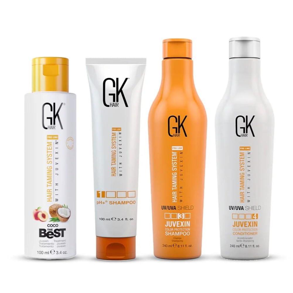 image:imageGK Shield Shampoo Conditioner Set 240ml with Coco The Best and pH Shampoo 100ml Smoothing Hair Care Kit for Frizz Control Damage Free and Protection