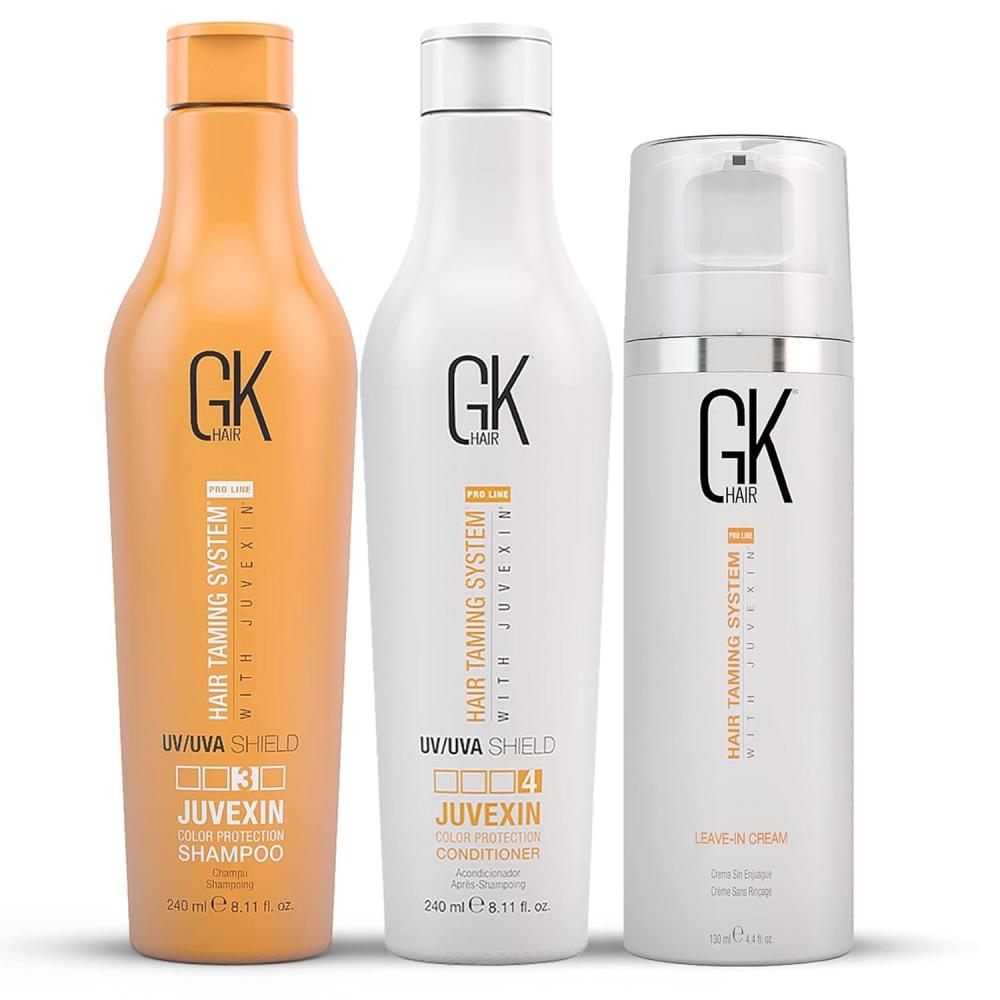 image:imageGlobal Keratin GK HAIR Shield Shampoo and Conditioner Duo 240ml 811 fl oz Leave in Conditioner Cream 130ml