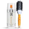 image:imageGK HAIR Leavein Spray Hair Detangler 4 Fl Oz Unisex and Thermal Round Hair Brush 43mm or Vent Brush Rubber Handle with Natural Bristles for Blow Drying Styling Curling Straightening