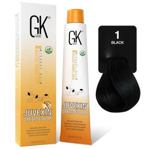 GK HAIR Color Cream 9.0 Natural Very Light Blonde – 100% Grey Coverage | Semi, Demi or Permanent Results | 8–10 Vol Semi | 20-30-40 Vol Permanent – Salon Quality Hair Dye – For Women & Men 3.4 Oz(Naturals – 1 Black)