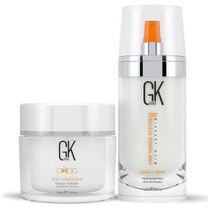 GK HAIR Global Keratin Deep Conditioner Masque 200g/7.5oz – Leave in Conditioner Spray (120ml/4 fl. oz) Hair Protection with Natural Oil