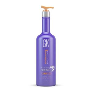 GK HAIR Global Keratin Miami Bombshell 24 Fl Oz Taming Blonde Purple Treatment – Hair Smoothing Toning Blowout Treatment Series Straightening Professional Results Removes Yellow Orange Brassy Tones