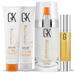 GK HAIR Global Keratin Moisturizing Shampoo and Conditioner Set 100ml – Leave-in Spray Hair Detangler 4 Oz-Serum 50ml