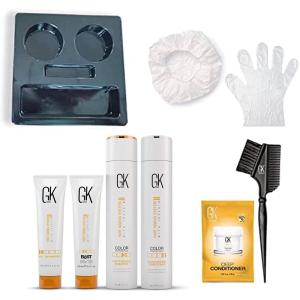 GK HAIR Global Keratin Professional Brazilian Keratin Hair Treatment Kit (100ml/3.4 Fl. Oz.) With PH shampoo- The Best Smoothing & Strengthening to make Hair Healthy – Formaldehyde free, Sulfate-free(10.1 Fl Oz (Consumer Box Kit))