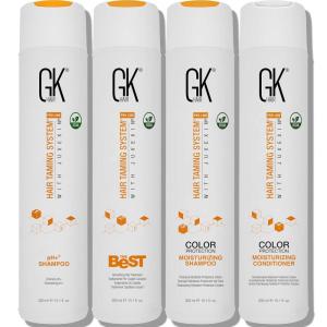 GK HAIR Global Keratin Professional Brazilian Keratin Hair Treatment Kit (100ml/3.4 Fl. Oz.) With PH shampoo- The Best Smoothing & Strengthening to make Hair Healthy – Formaldehyde free, Sulfate-free(10.1 Fl Oz (The Best Kit))