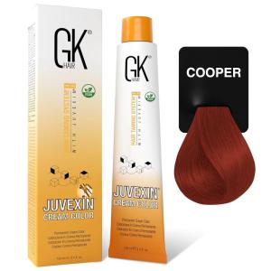 GK HAIR Global Keratin Professional Hair Color Cream Tube (3.4 Fl Oz/100ml) Nourishing & Cleansing Colors for Styling High Performance Long Lasting Permanent Natural Toner Dye(Mixtones – Copper)