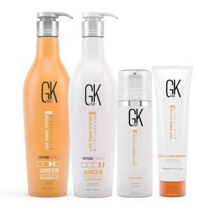 GK HAIR Global Keratin Shield Shampoo and Conditioner (650ml/22oz) – ThermalStyleHer 100ml/3.4oz – Leave in Conditioner Cream 130ml