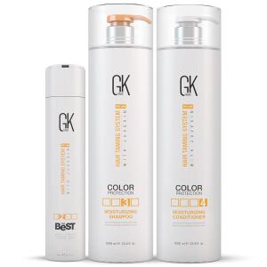 GK HAIR Global Keratin The Best Professional Hair (300ml/10.1 Fl Oz) For Straightening And Moisturizing Shampoo and Conditioner Set (1000ml/33.8 Fl Oz) for Color Treated