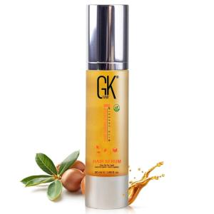 GK HAIR Oil- Argan Oil Hair Serum For Frizzy And Damaged Hair- Perfect For Keratin,Frizzy, Curly, Dry & Damaged ends-Adds Shine and Smooths,Paraben,Phthalate and Sulfate Free (3.4 oz)(30ml)