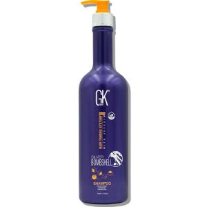 GK HAIR Silver Bombshell Purple Shampoo (9.5 Fl Oz/280ml) For Blonde, Platinum, Ash, Silver & Gray Hair Moisturizes Dry & Damaged Removes Yellow Brassy Tones(24 Fl Oz)