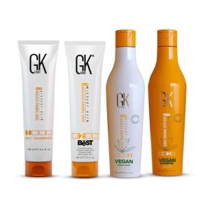 GK HAIR The Best (3.4 oz) and Vegan Shampoo Conditioner (8.5 oz) Duo Bundle with pH+ Shampoo 3.4 oz Kit – Transform Your Hair for Lasting Shine and Softness!