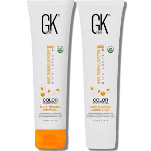 GK HAIR Travel Size Shampoo Conditioner set | Curly Hair Shampoo & Conditioner For Color Protection | Made with Aloe vera, Parki Butter | Free of Parabens Phthalates Sulfate Free 3.4 Fl Oz(3.4 Fl Oz)