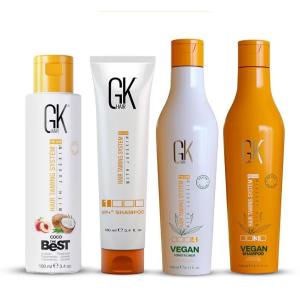 GK HAIR Vegan Shampoo Conditioner 8.11 fl oz Bundle with The Best Coco 3.4 fl oz and pH+ Shampoo 3.4 fl oz – Nourishing Hair Care Set for Healthy, Vibrant Hair