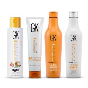 GK Shield Shampoo Conditioner Set (240ml) with Coco The Best and pH+ Shampoo (100ml) – Smoothing Hair Care Kit for Frizz Control Damage Free and Protection