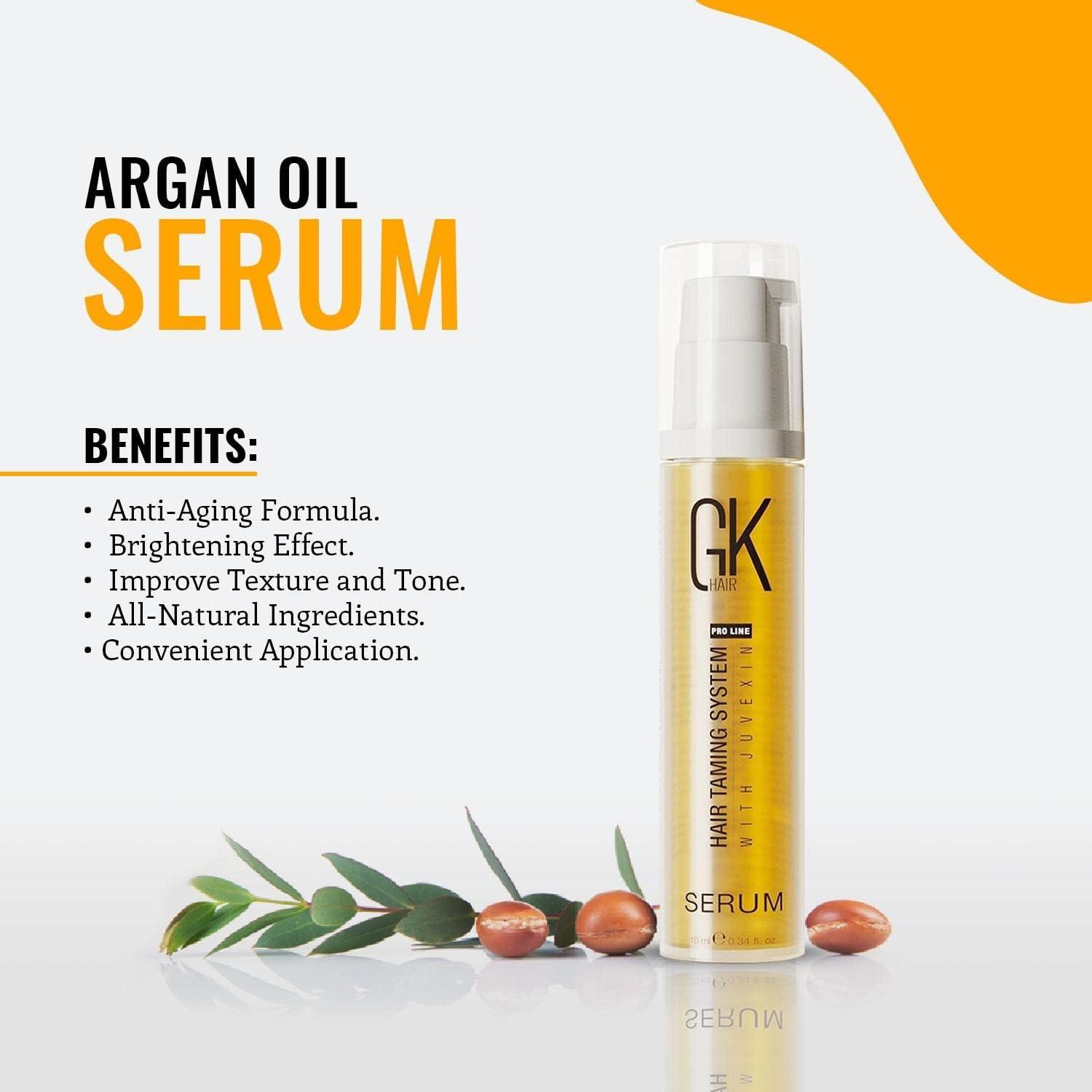 image:imageGK HAIR Global Keratin 3 Piece Set ThermalStyleHer 100ml34oz Leavein Conditioner Cream130ml Serum10ml for revitalize straight wavy curly coiled and tightly coiled hairs