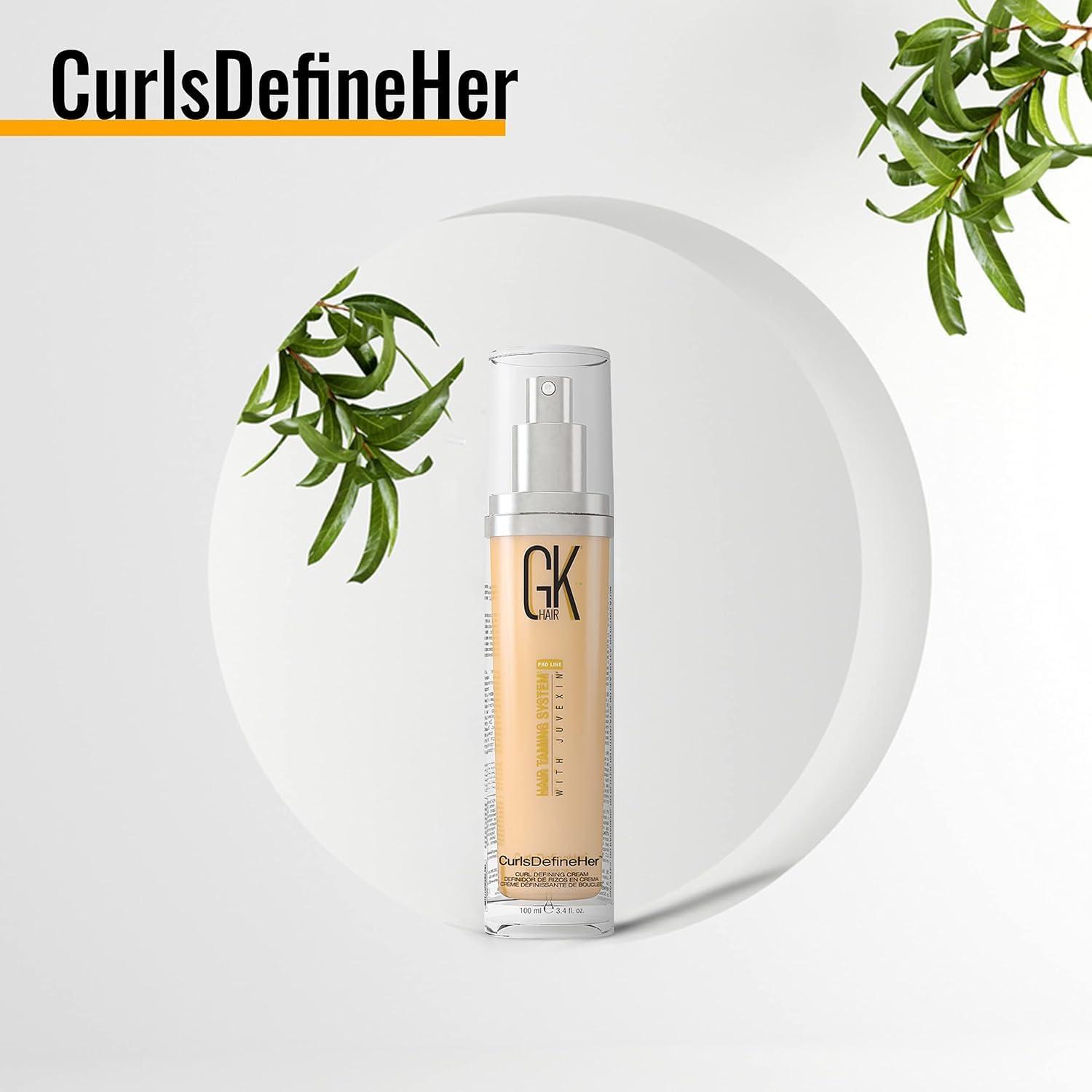 image:imageGK HAIR Global Keratin Moisturizing Shampoo 300ml and Serum 50ml with CurlsDefineHer 34 fl oz for dry frizzy unmanageable and chemically processed hair