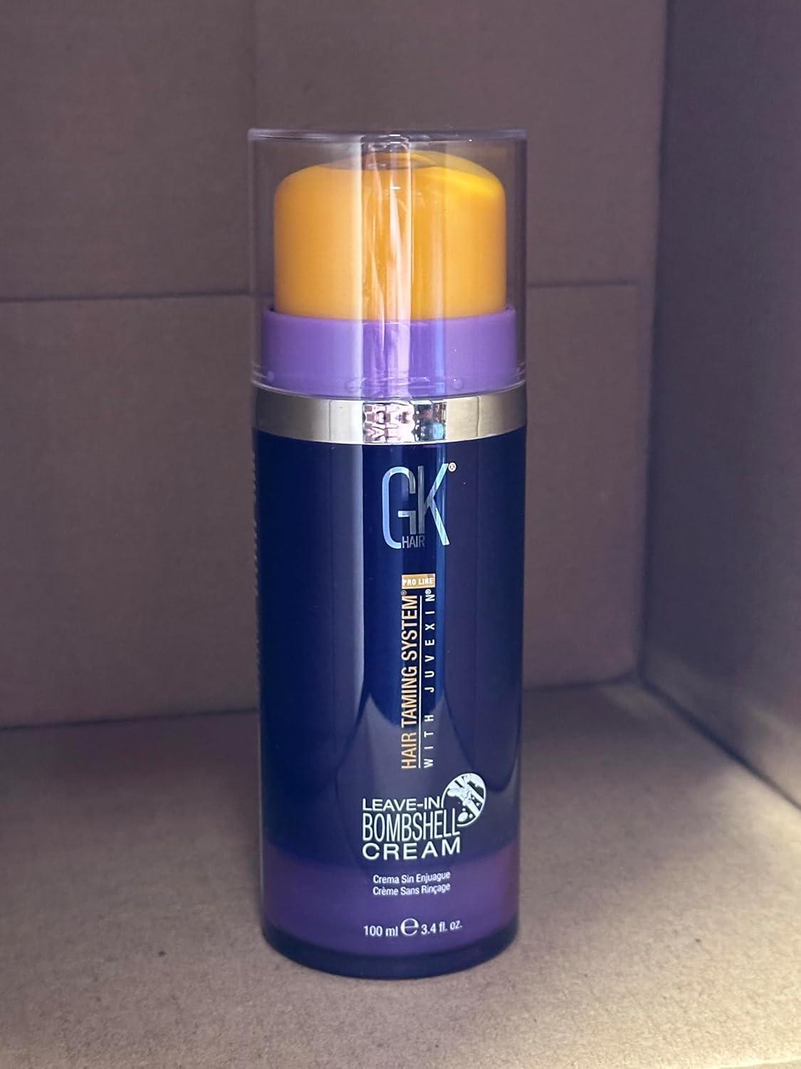 image:imageGK HAIR Global Keratin Silver Bombshell Shampoo 280ml and Leave In Bombshell Cream 100ml Set for Blonde hairs removes yellow brassy tone