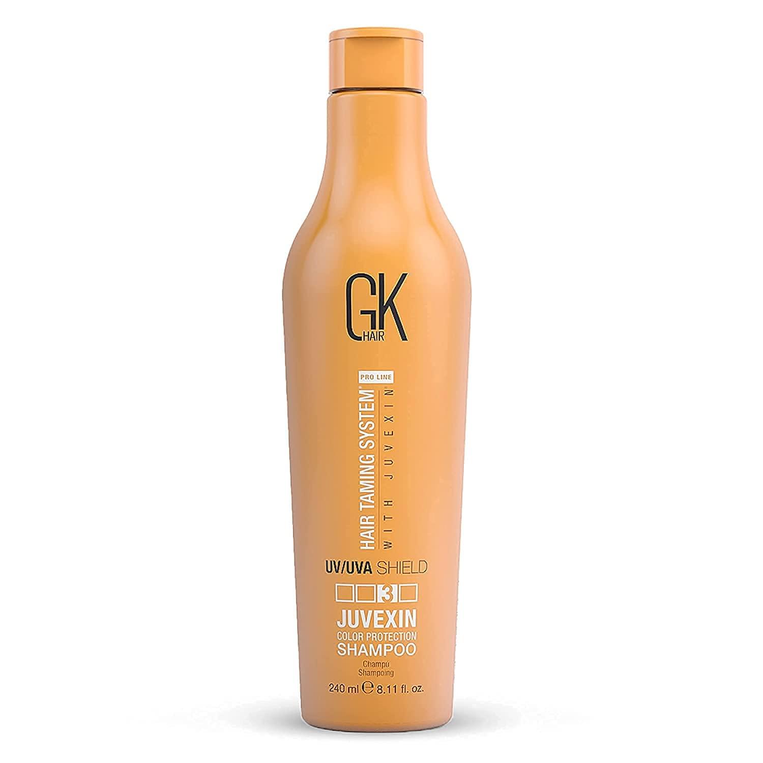 image:imageGK HAIR Global Keratin UV Color Shield Shampoo 240 ml Deep Cleansing Color amp Sun Heat Protection For Color Treated Dry Damage Frizzy Hair Sulfate Free Shampoo