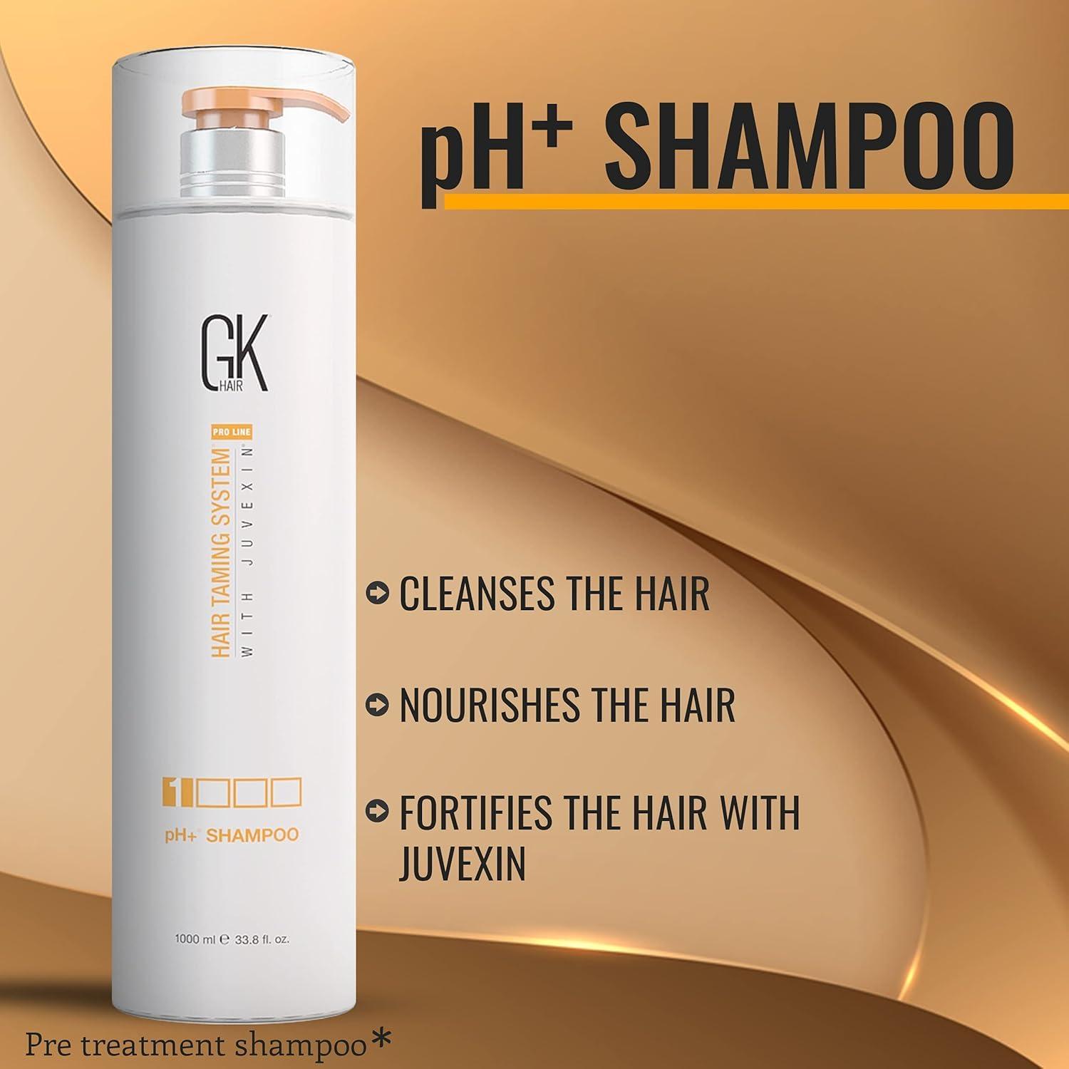 image:imageGK HAIR pH PreTreatment Clarifying Shampoo 1000ml Silver Bombshell Shampoo 710ml with LeaveIn Bombshell Cream 100ml Ultimate Hair Care Set for Damage Dull Blonde and Gray Hair