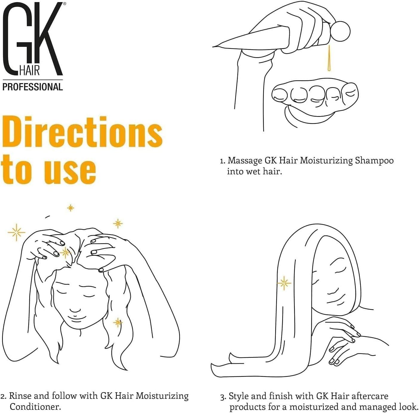 image:imageGK Hair Global Keratin Shampoo Travel Set Duo Moisturizing Shampoo 300ml with Serum 50ml