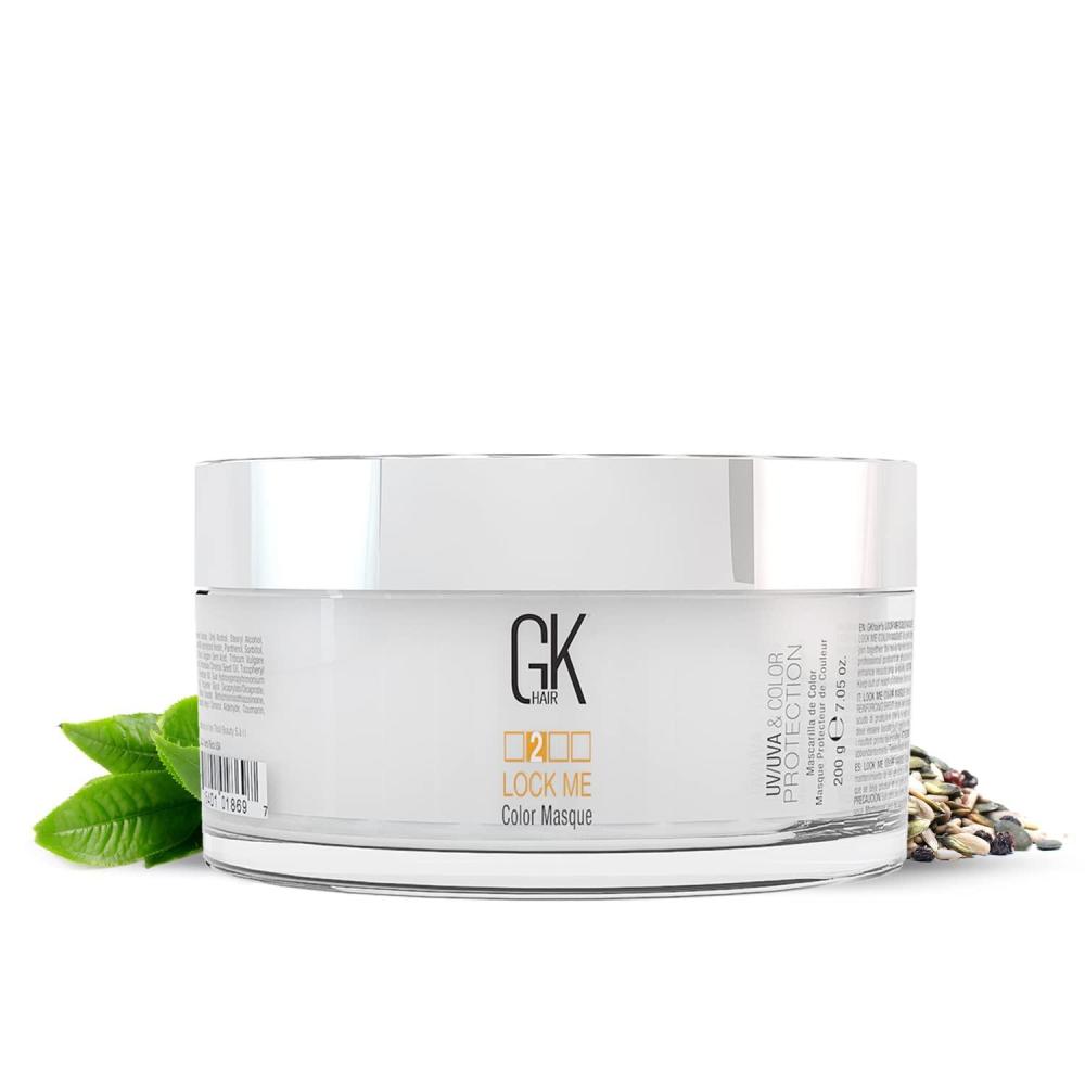 image:imageGK HAIR Hair Masque 705 Fl Oz200g Global Keratin Lock Me Deep Conditioner Mask for Color Protection Against Dull Damaged amp Weak Hair All Hair Types75 floz