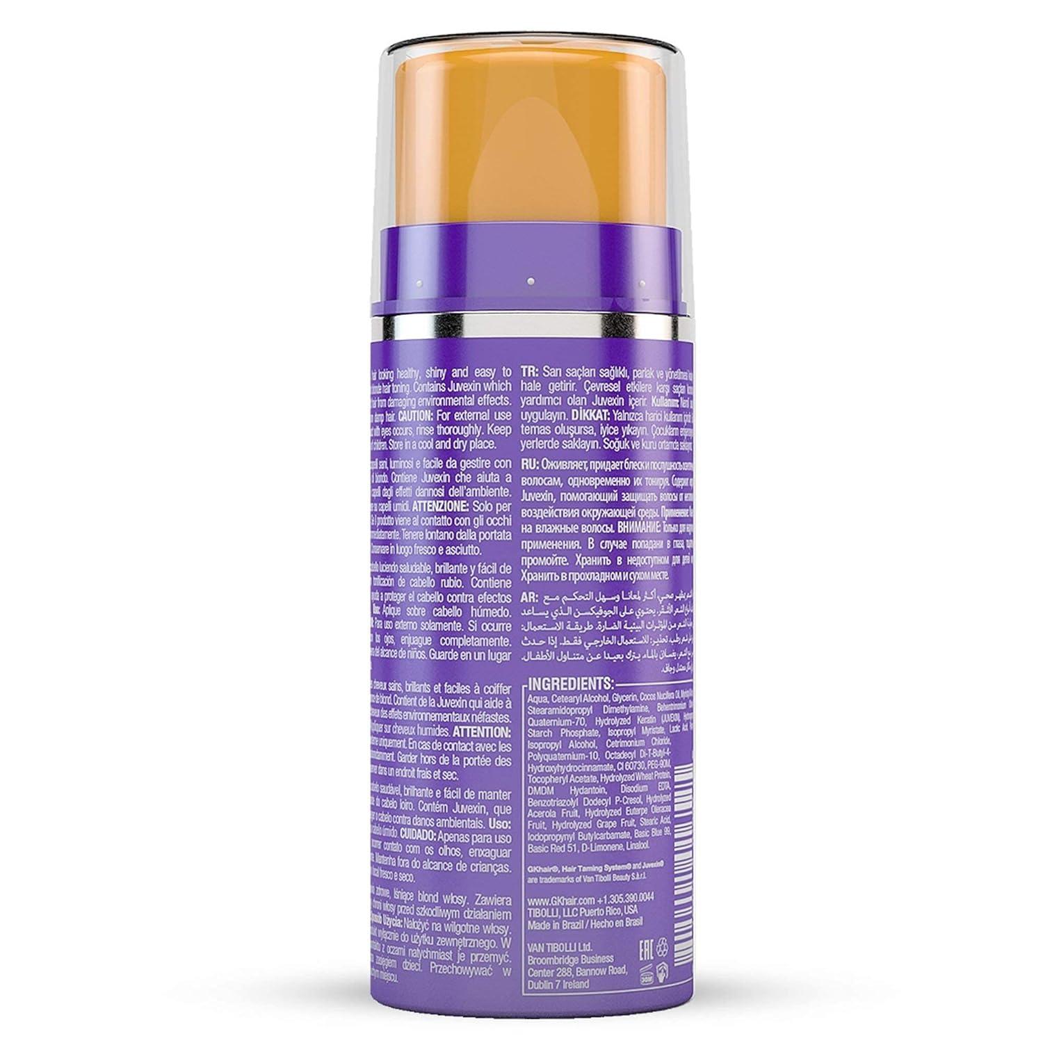 image:imageGK HAIR Global Keratin Leave In Bombshell Cream 100ml 34 fl oz Blonde Hair Smoothing Cream And Global Keratin Ultra Blonde Bombshell Masque 200g75oz Toning Color Pigments