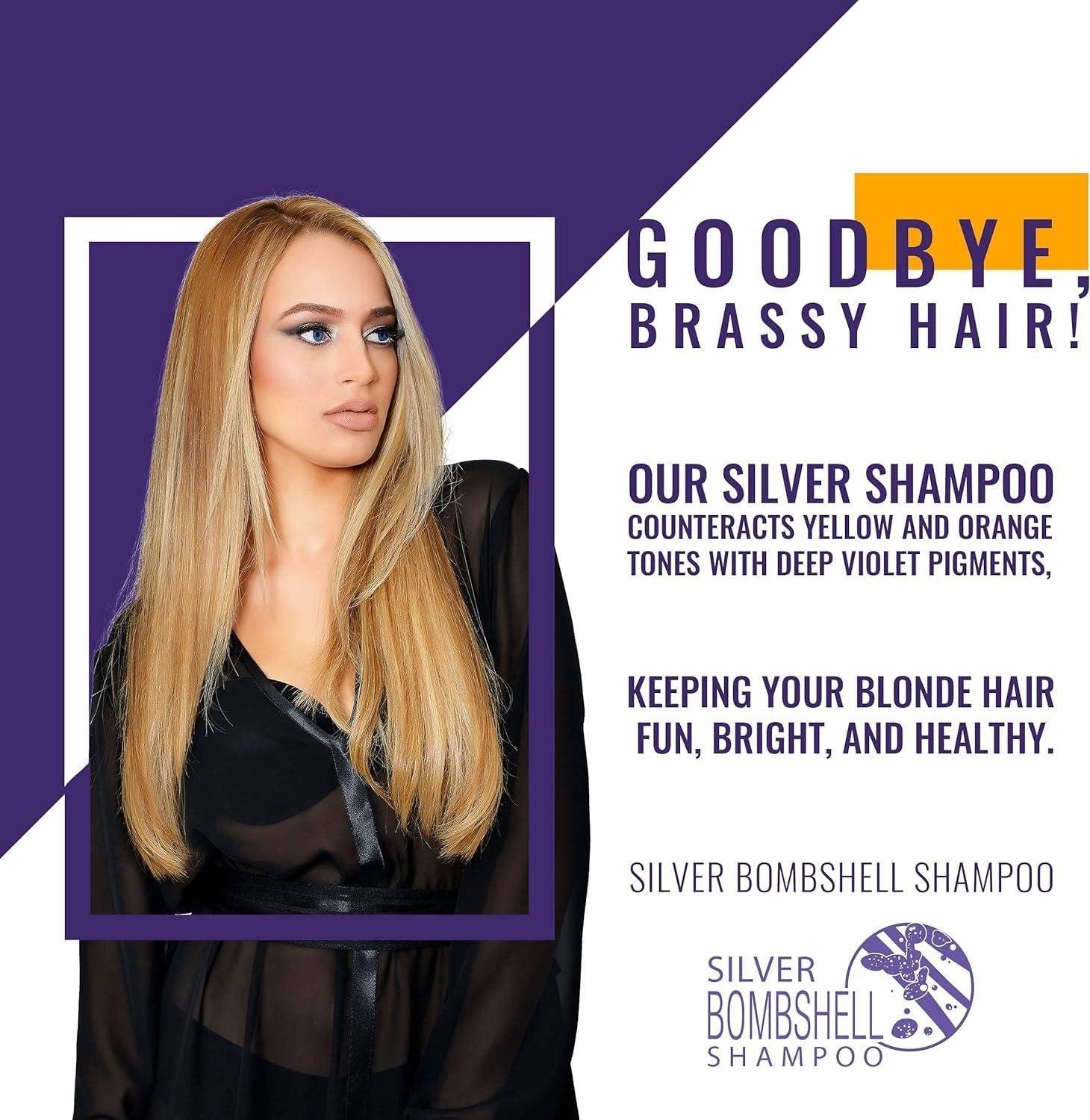 image:imageGK HAIR Global Keratin pH PreTreatment Clarifying Shampoo 1000ml 338 fl oz Purple ShampooToner Silver Bombshell 710ml Leave In Bombshell Cream 100ml 34 fl oz