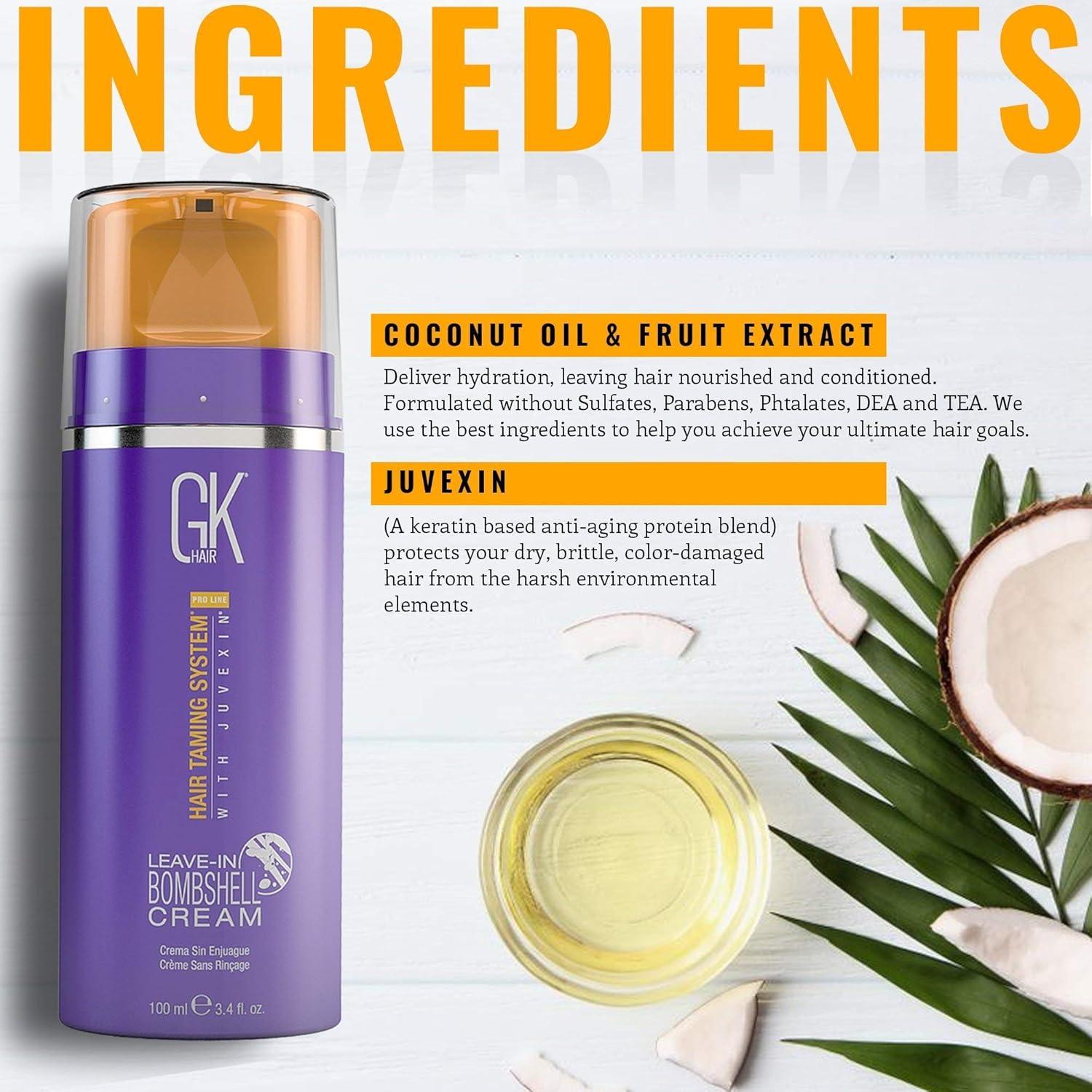 image:imageGK HAIR Global Keratin pH PreTreatment Clarifying Shampoo 1000ml 338 fl oz Purple ShampooToner Silver Bombshell 710ml Leave In Bombshell Cream 100ml 34 fl oz