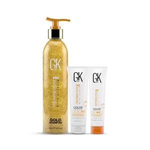 GK Hair Moisturizing Shampoo and Conditioner 100ml with Gold Shampoo 250ml