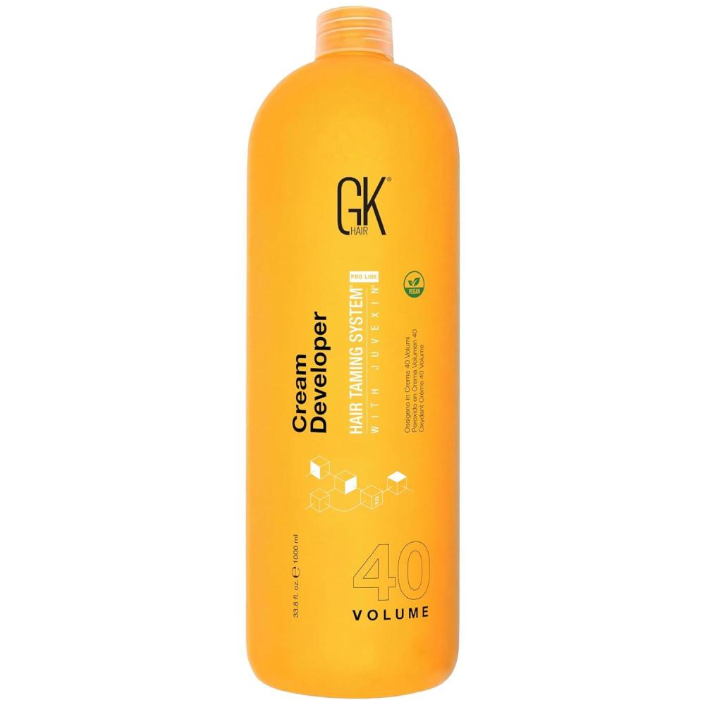 image:imageGK HAIR Cream Developer 40 Volume 338 Oz  Maximum Lift Color Activator Enhanced Brightness Even Tone  Supports Smooth Looking Hair Controlled Processing  Infused with Juvexin V2 Protein