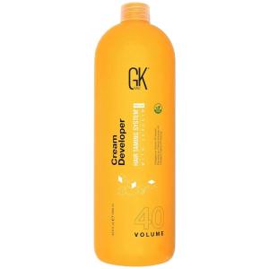 GK HAIR Cream Developer 40 Volume 33.8 Oz – Maximum Lift Color Activator Enhanced Brightness Even Tone – Supports Smooth Looking Hair Controlled Processing – Infused with Juvexin® V2 Protein